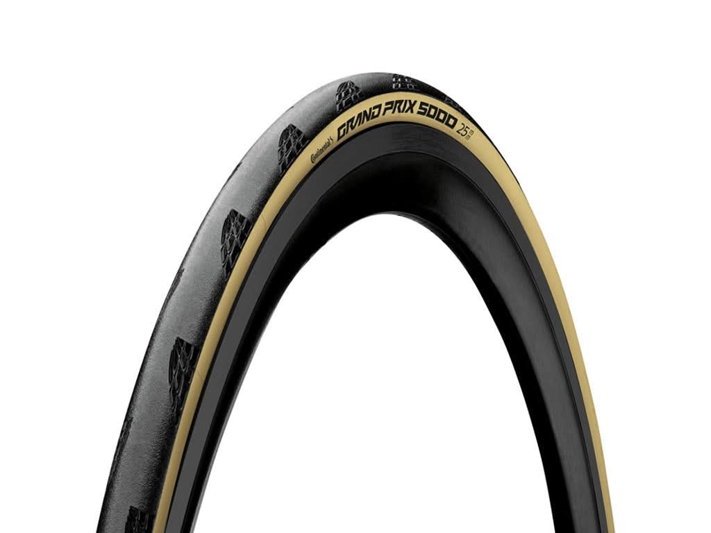 Continental GP5000 - 700x25C Lyse Dæksider - Cykeldæk