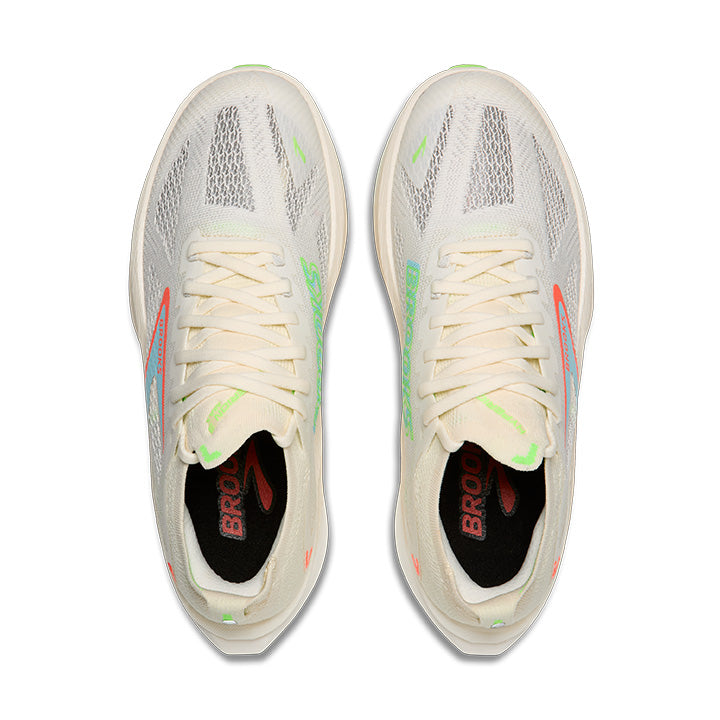 Brooks Hyperion Max 3 Løbesko Coconut/Green Gecko/Pink Clay - Kvinder