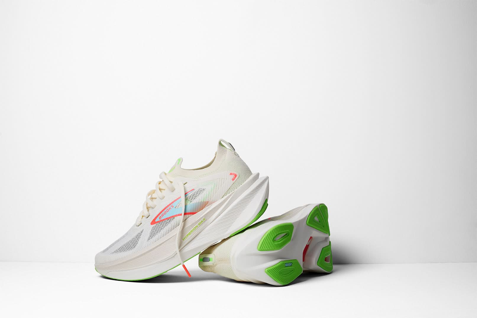 Brooks Hyperion Max 3 Løbesko Coconut/Green Gecko/Pink Clay - Herre