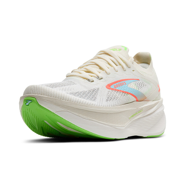 Brooks Hyperion Max 3 Løbesko Coconut/Green Gecko/Pink Clay - Kvinder