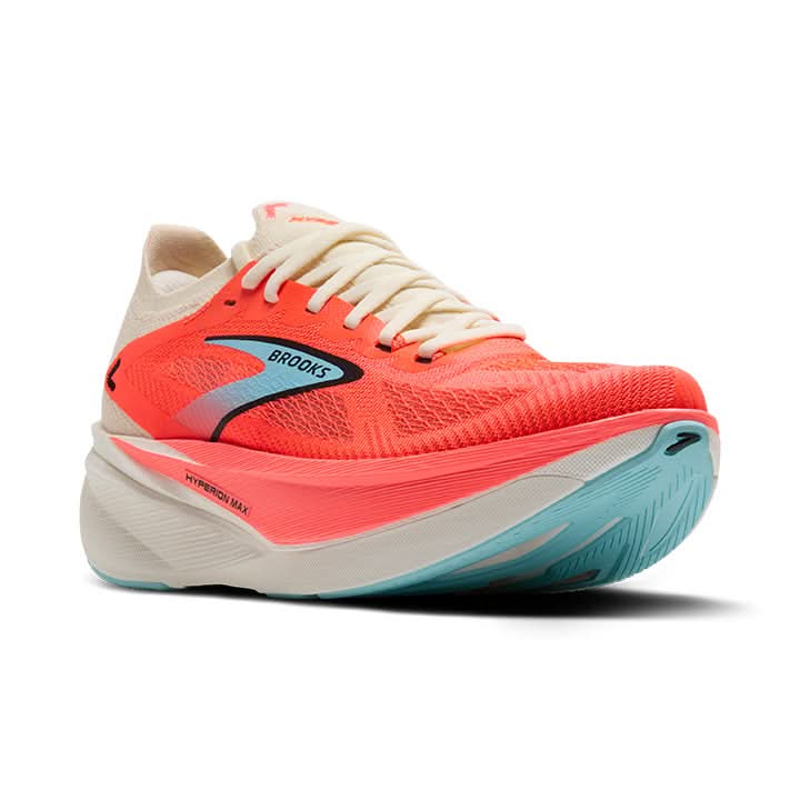 Brooks Hyperion Max 3 Løbesko Coconut/Fiery Coral/Atomizer - Kvinder