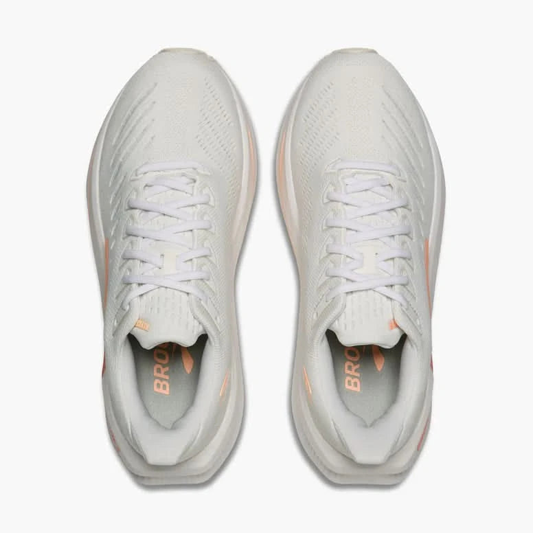 Brooks Glycerin Max 2 Løbesko Kvinder - White/Coral/Peach