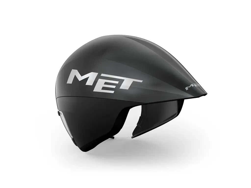 MET Drone Wide Body 2 Triathlon & TT Cykelhjelm - Sort