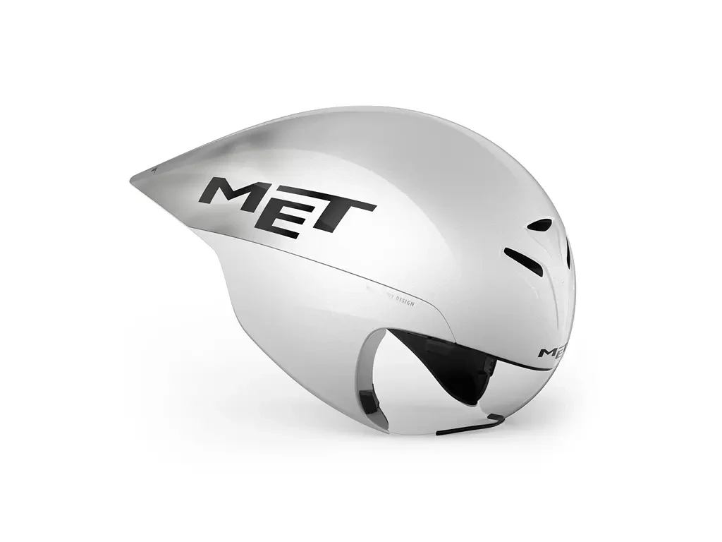 MET Drone Wide Body 2 Triathlon & TT Cykelhjelm - Hvid