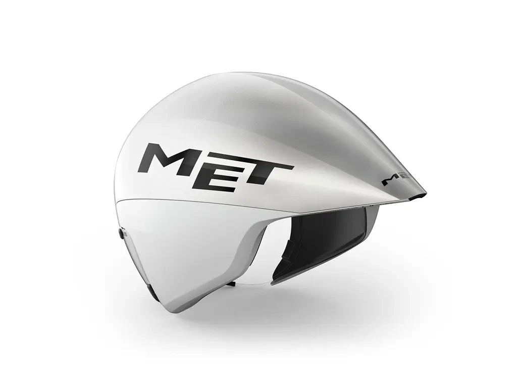 MET Drone Wide Body 2 Triathlon & TT Cykelhjelm - Hvid