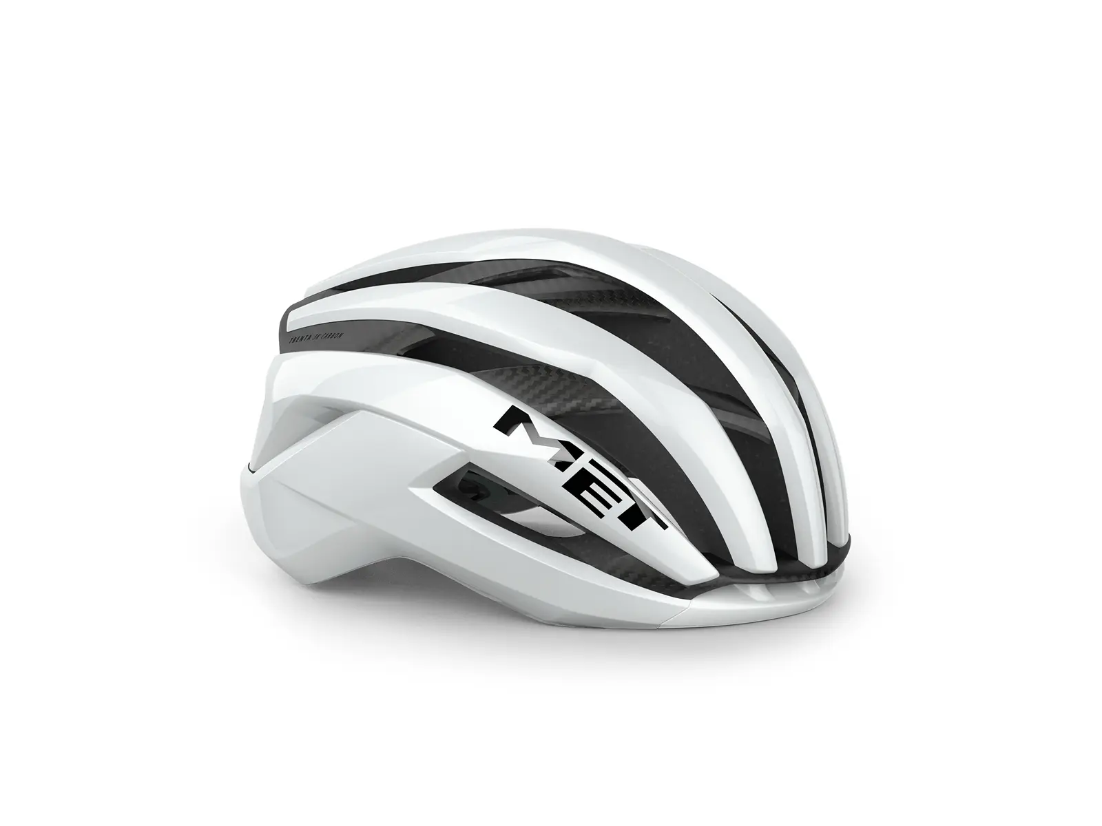 MET Trenta 3K Carbon Mips Cykelhjelm 2026 - Hvid/Sølv