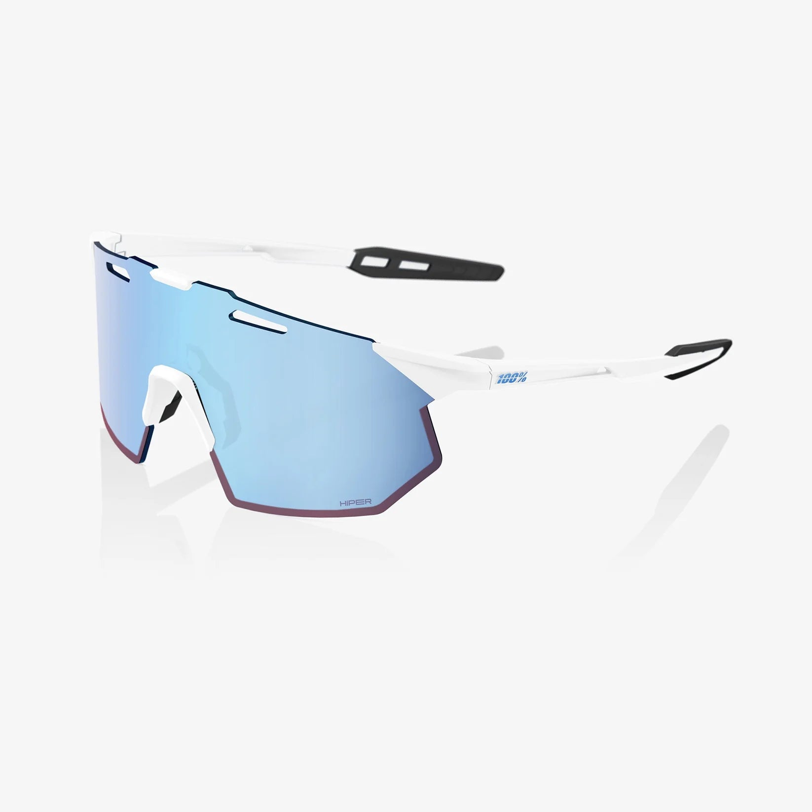100% HYPERCRAFT SQ Cykelbriller | Soft Tact White - Hyper Blue