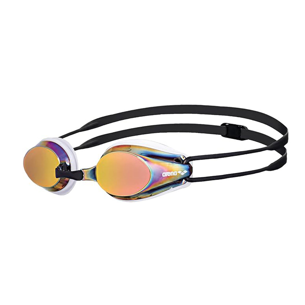 Arena Tracks Mirror Svømmebriller - White Red Copper Black