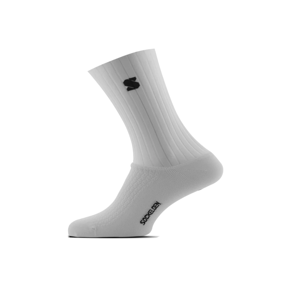 Sockeloen Aero Cykelstrømper Med Logo - Hvid