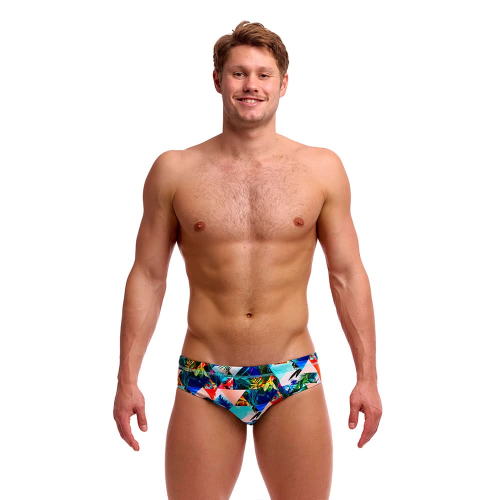 Funky Trunks Seamed Briefs - Palm Prism