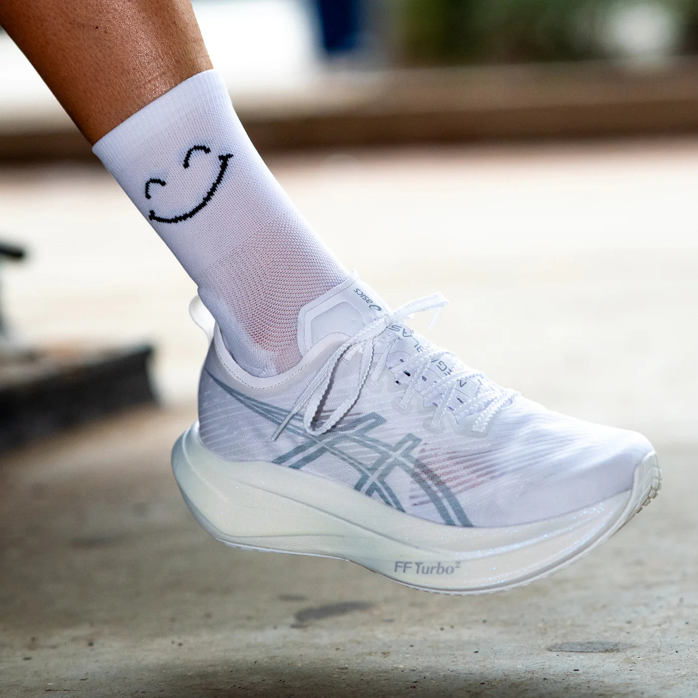 Sporcks Happy Mode White Løbestrømper