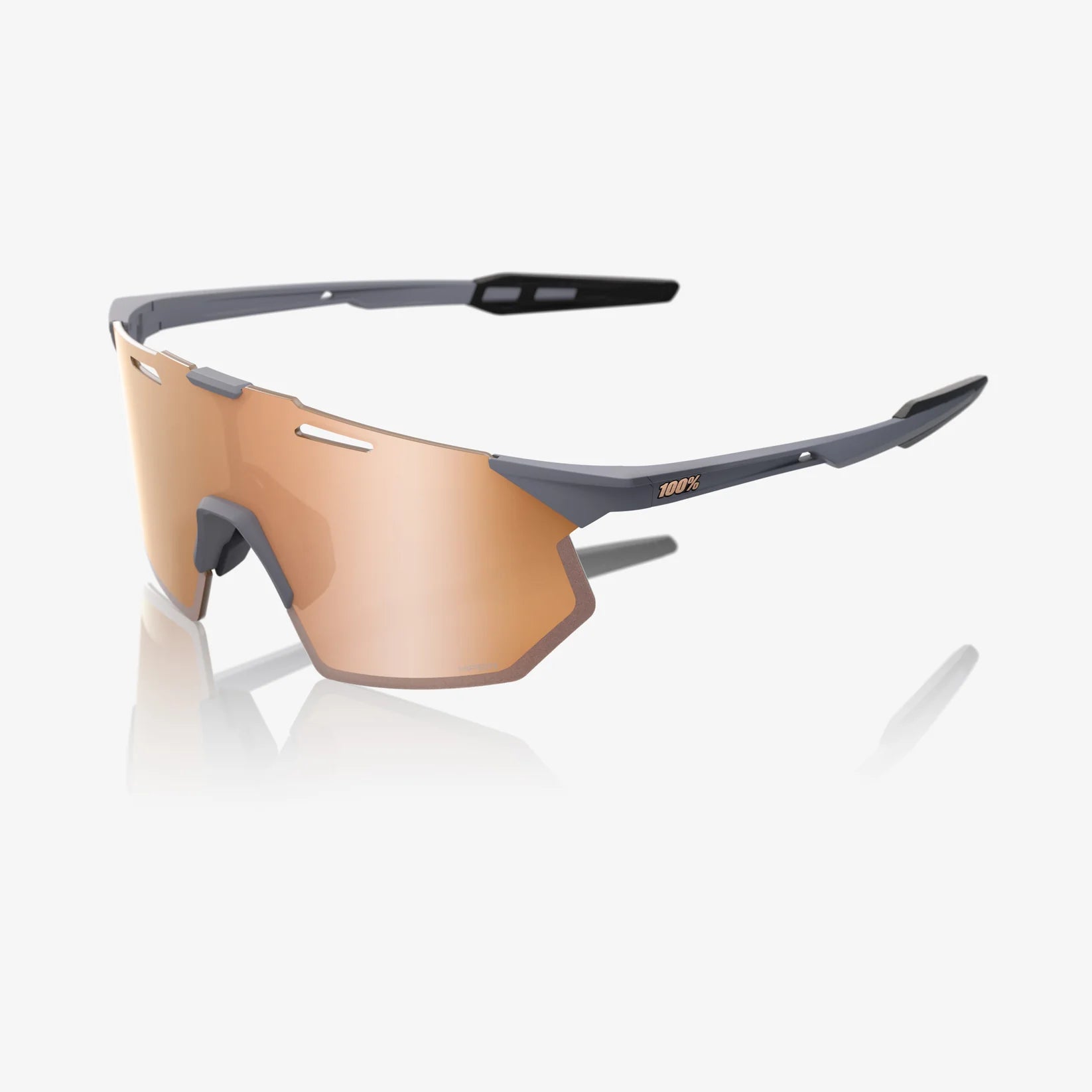 100% HYPERCRAFT SQ Cykelbriller | Soft Tact Grey - Hyper Copper Mirror