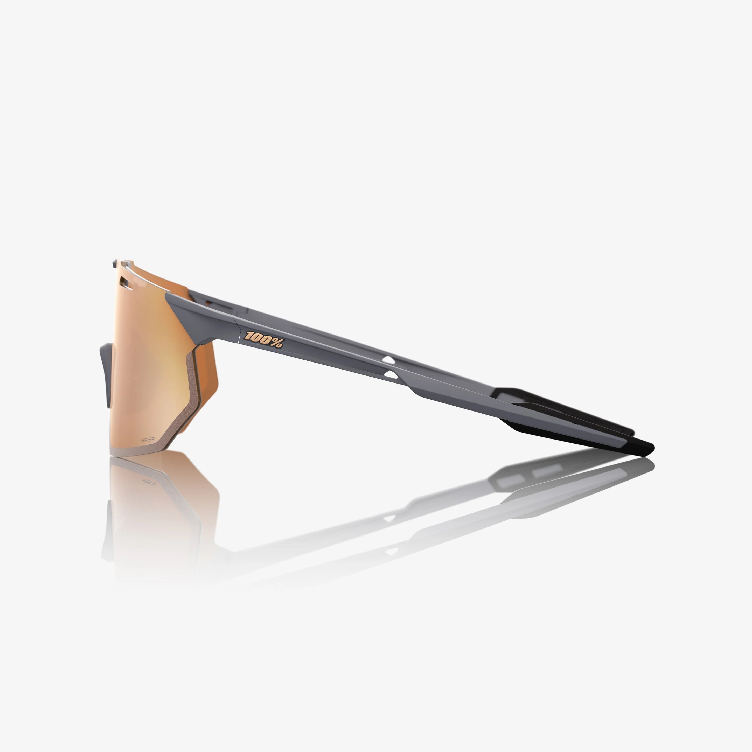 100% HYPERCRAFT SQ Cykelbriller | Soft Tact Grey - Hyper Copper Mirror