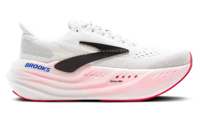 Brooks Glycerin Max Løbesko Kvinder - White/Black/Diva Pink