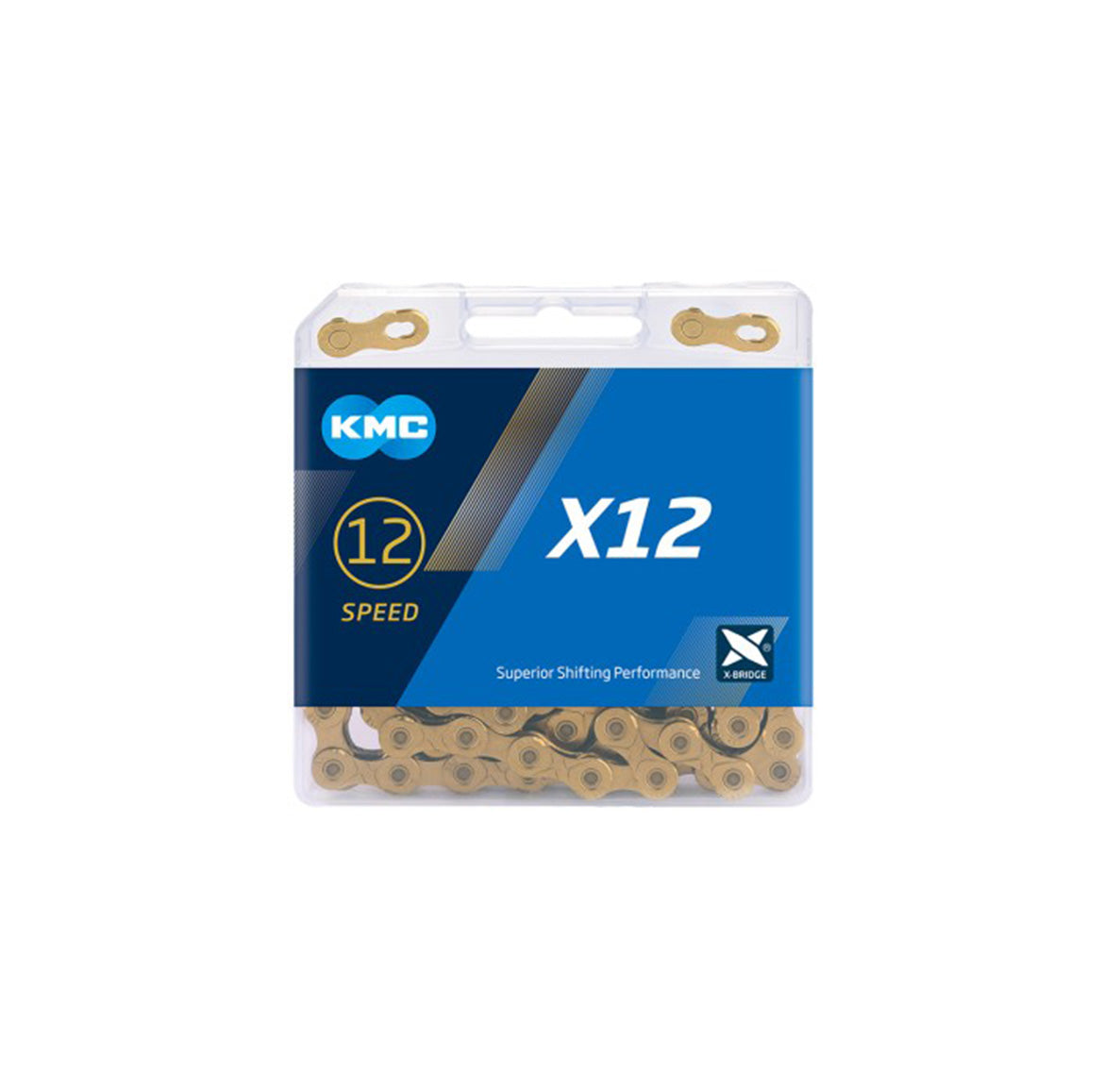 KMC X12 Ti-N 126 Links - 12 Speed Cykelkæde Guld
