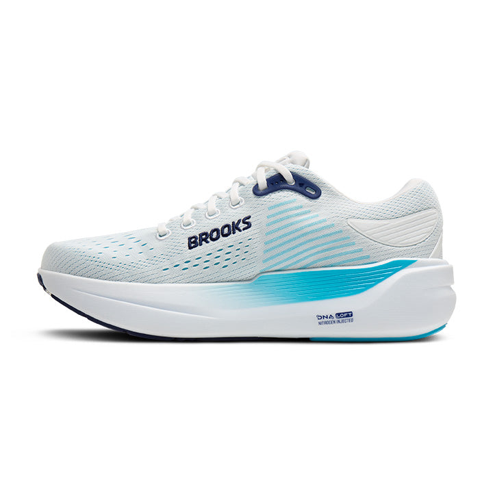 Brooks Ghost Max 3 Løbesko Herre - Bright White/Beacon Blue/Teal
