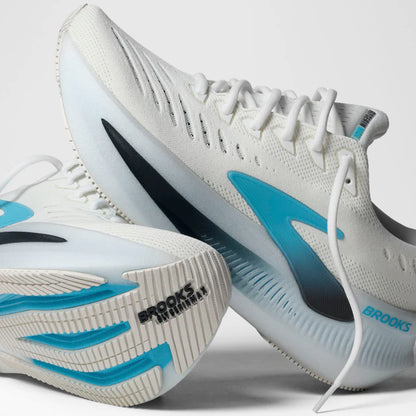 Brooks Glycerin Max 2 Løbesko Herre - White/Blue/Spellbound