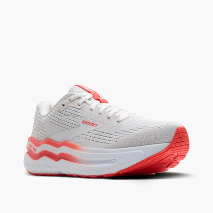 Brooks Ghost Max 2 Løbesko - Kvinder (White/Hot Coral)