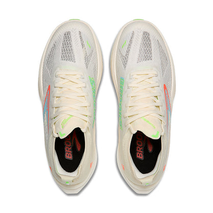 Brooks Hyperion Max 3 Løbesko Coconut/Green Gecko/Pink Clay - Kvinder