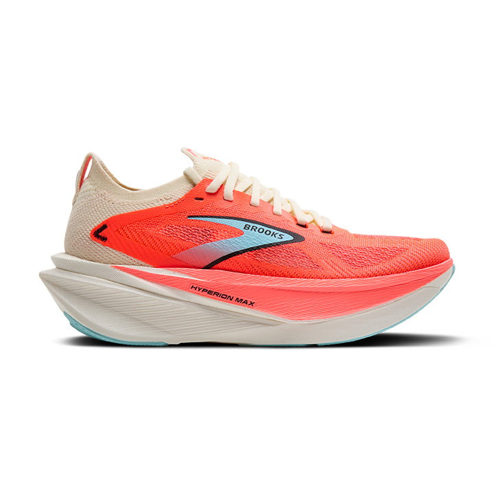 Brooks Hyperion Max 3 Løbesko Coconut/Fiery Coral/Atomizer - Kvinder