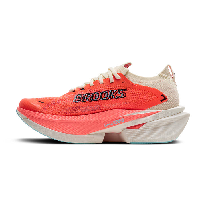 Brooks Hyperion Max 3 Løbesko Coconut/Fiery Coral/Atomizer - Kvinder