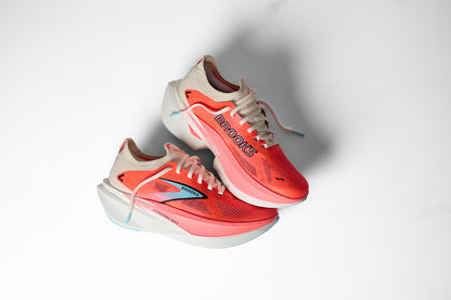 Brooks Hyperion Max 3 Løbesko Coconut/Fiery Coral/Atomizer - Kvinder