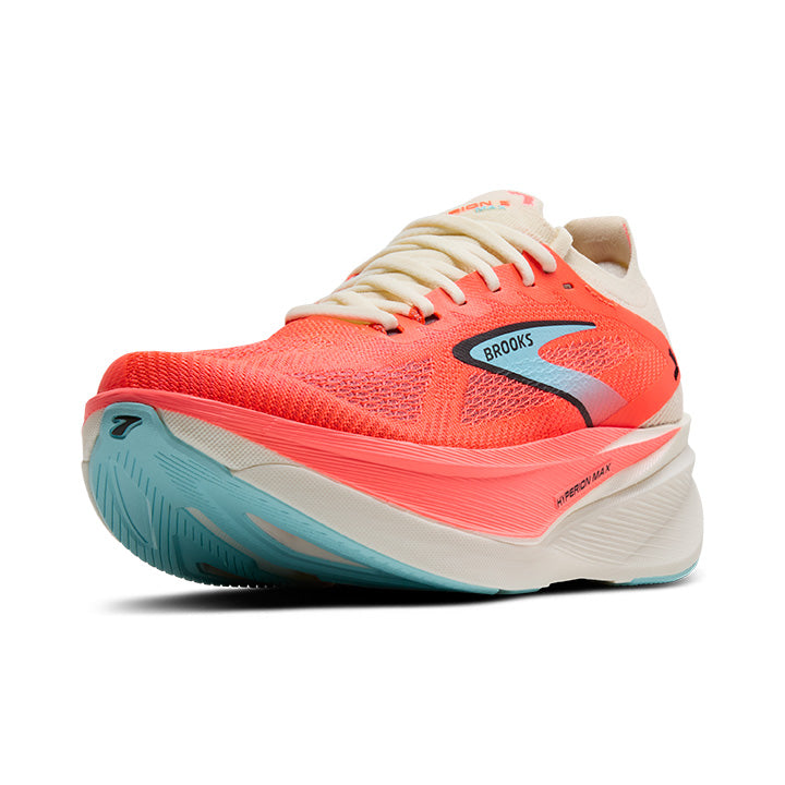 Brooks Hyperion Max 3 Løbesko Coconut/Fiery Coral/Atomizer - Kvinder