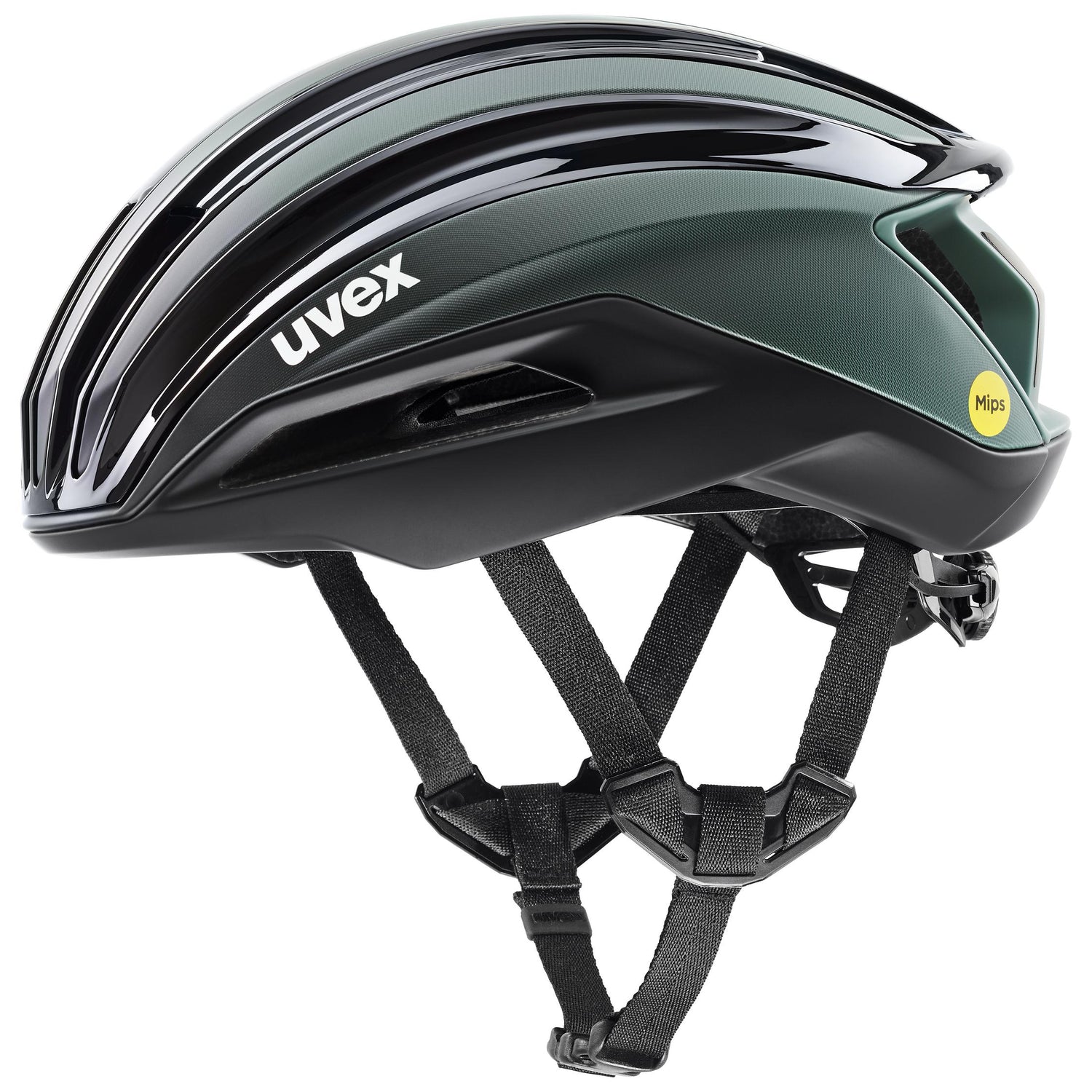 Uvex Surge Aero MIPS Schwarz/Grün - Fahrradhelm