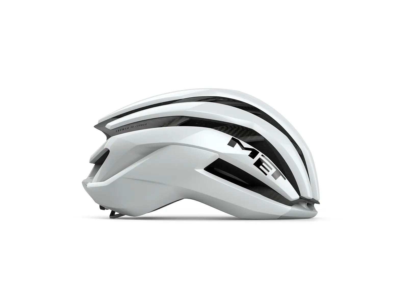 MET Trenta 3K Carbon Mips Cykelhjelm 2026 - Hvid/Sølv