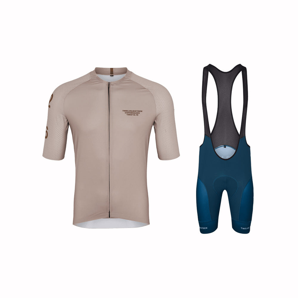 Twelve Sixteen Cykeltøj | Beige &amp; Blå | Herre