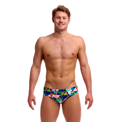 Funky Trunks Seamed Briefs - Palm Prism