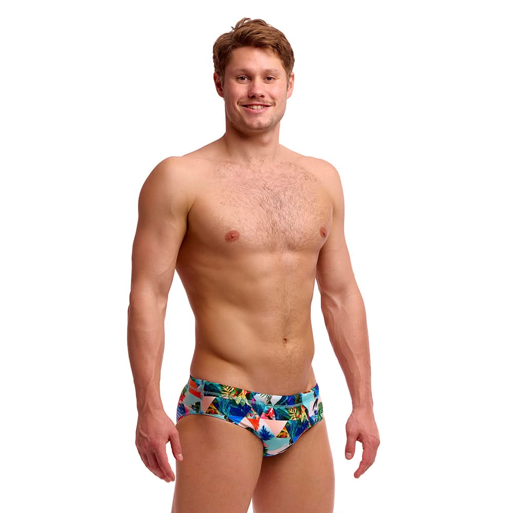 Funky Trunks Seamed Briefs - Palm Prism