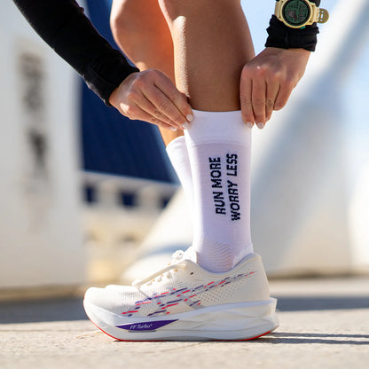 Sporcks Run More White Løbestrømper