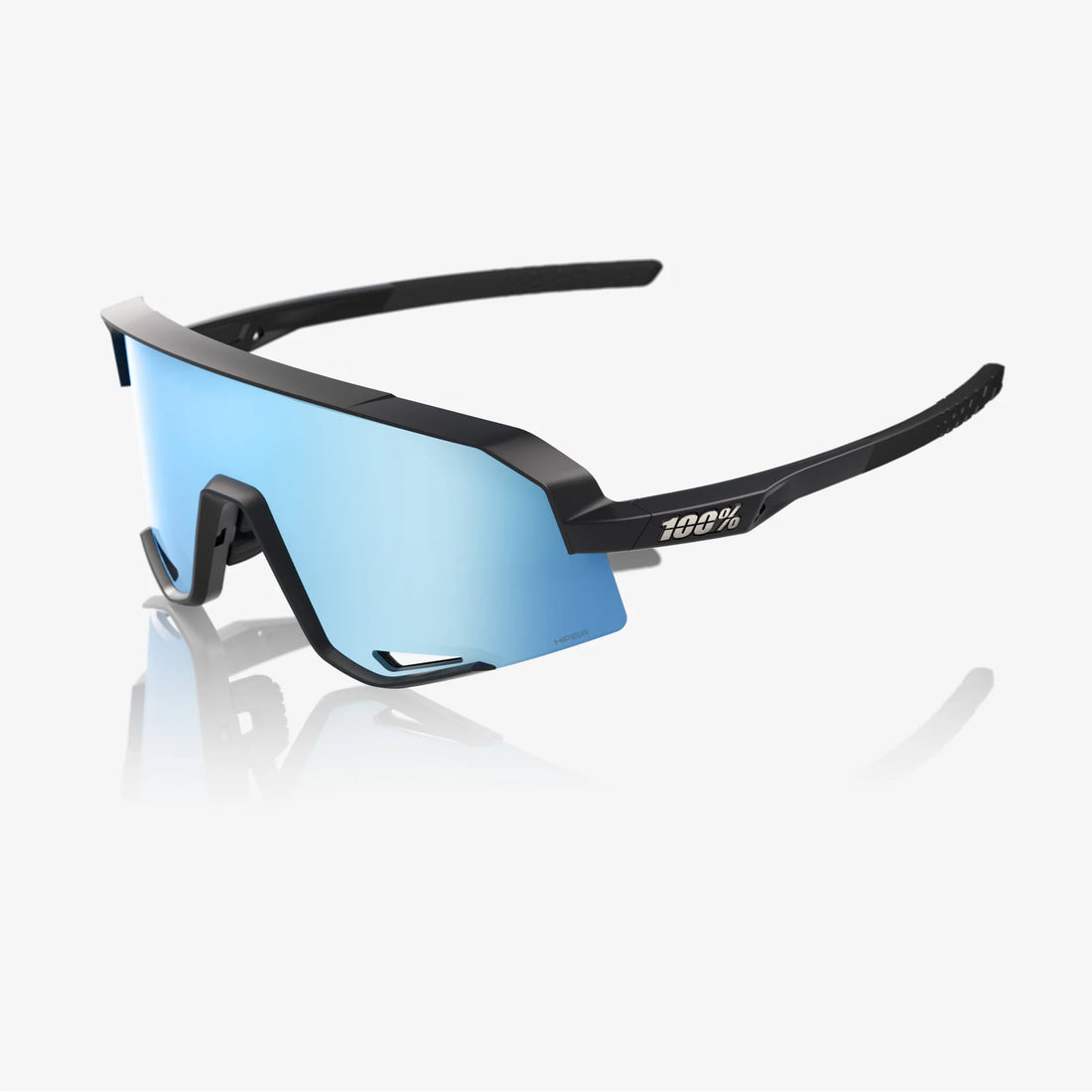 100% SLENDALE Cykelbriller | Matte Black, Hiper Blue
