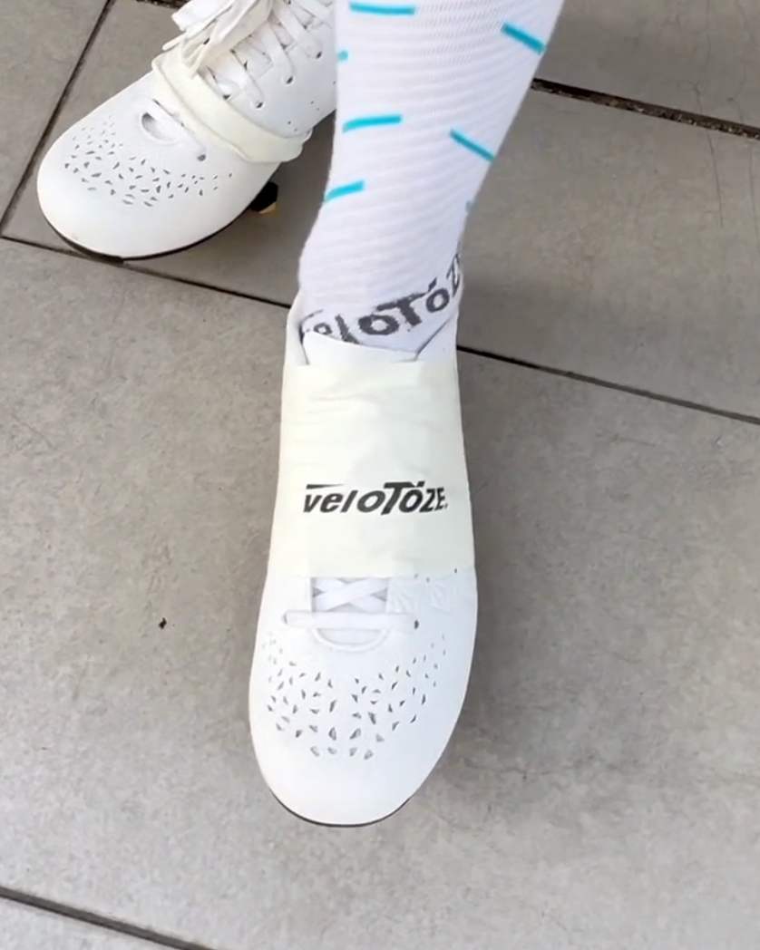 Velotoze Waterproof Cuffs White - Shoe Covers