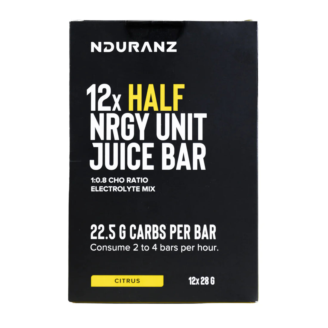 Nduranz Half Energy Unit Juice Bar - Vingummi | 12 Stk - Citrus