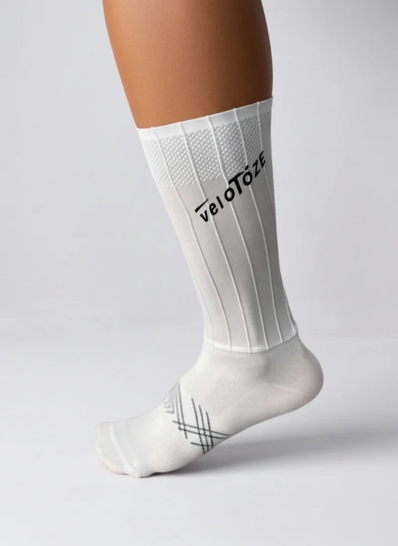 Velotoze Pro Aero Socks - White