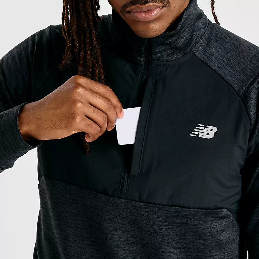 New Balance Mens Athletics Heat Grid 1/2 Zip Løbetrøje